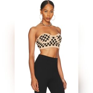 NWT Lana Bustier Top in BlackFor Love & Lemons XS $144